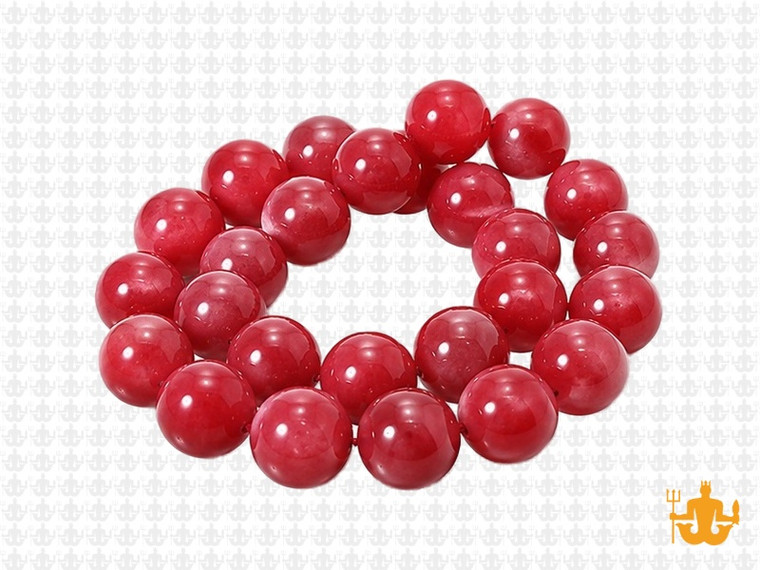 10mm Rhodonite Jade Round Beads 15.5" dyed [10b5d]