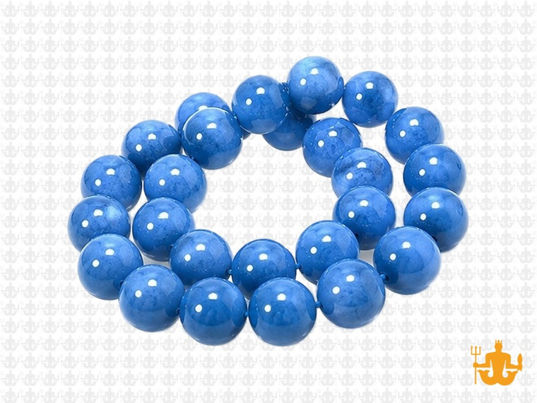 10mm Aqua Jade Round Beads 15.5" dyed [10b5q]