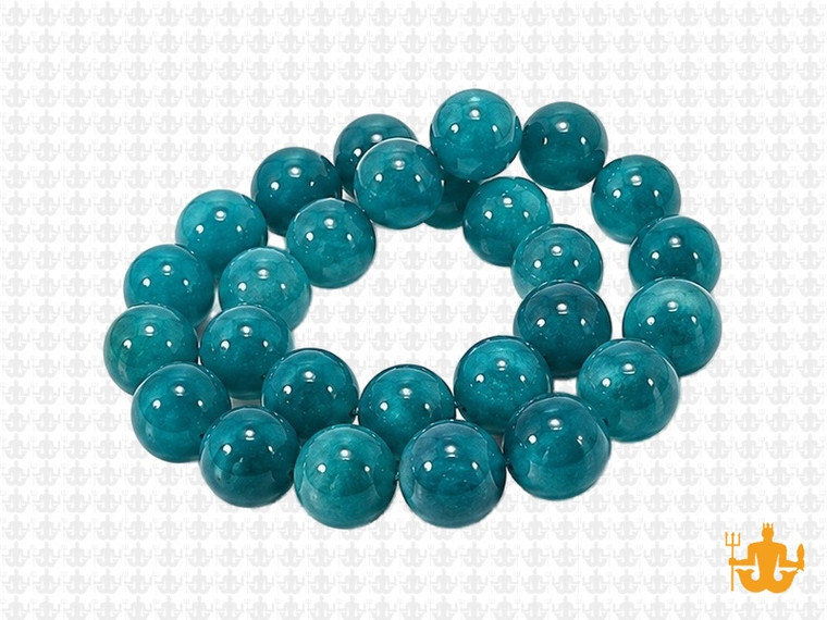 10mm Turquoise Jade Round Beads 15.5" dyed [10b5t]