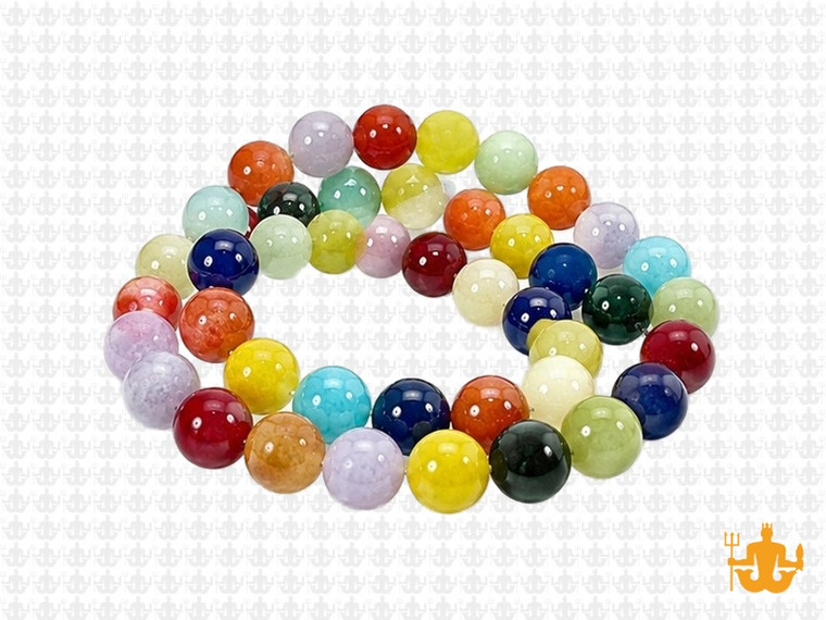 8mm Mix Gemstone Round Beads 15.5" dyed [8b5x]