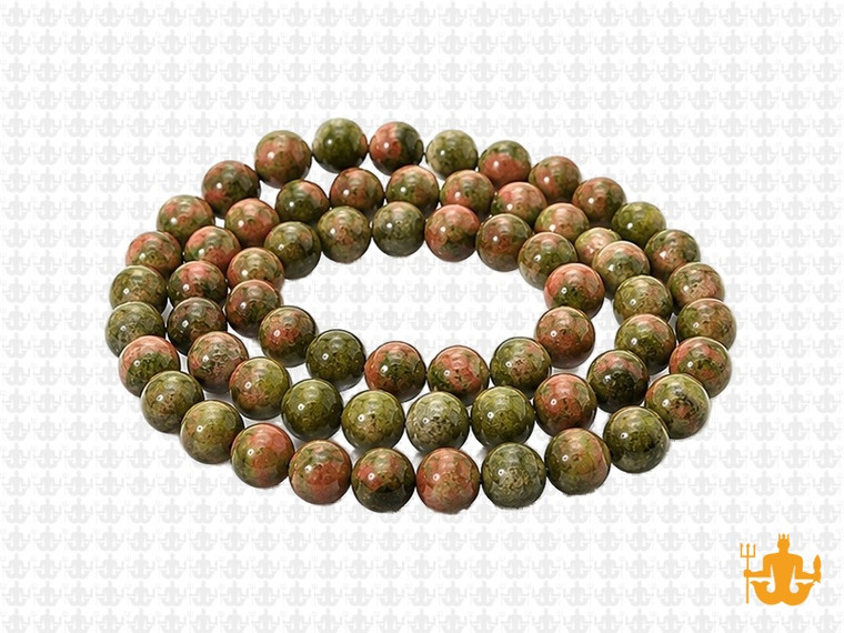 6mm Unakite Round Beads 15.5" natural [6b21]