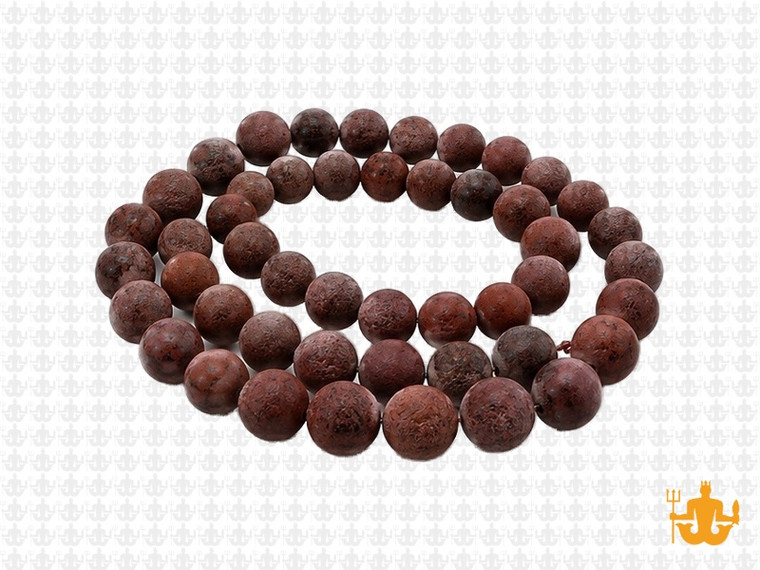 6mm Matte Mahogany Obsidian Round Beads 15.5" natural [6b28m]