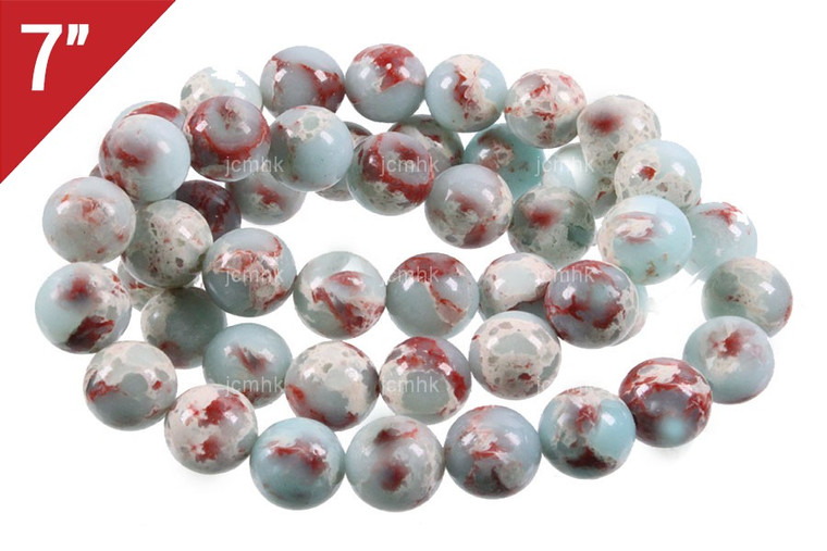 6mm Red Brown Amazonite Round Loose Beads About 7" natural [i6r42]