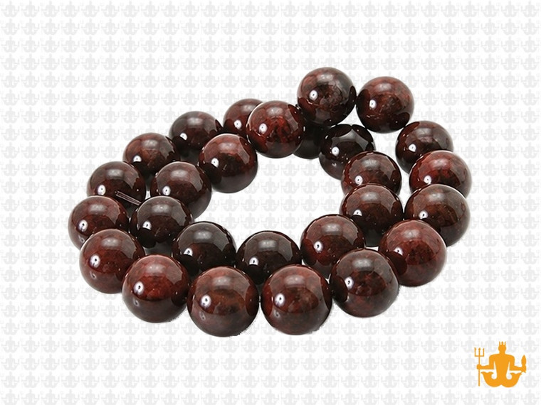 10mm Poppy Jasper Round Beads 15.5" natural [10b22]