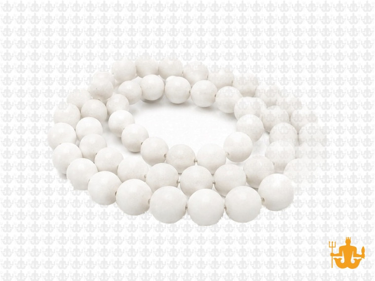 6mm Matte White Obsidian Round Beads 15.5" [6b98m]