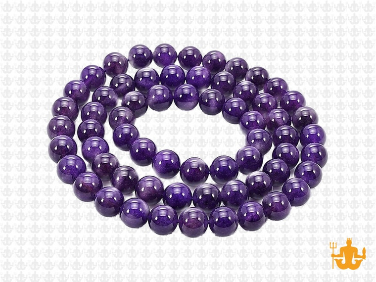 6mm Amethyst Round Beads 15.5" dyed quartz [6d11]