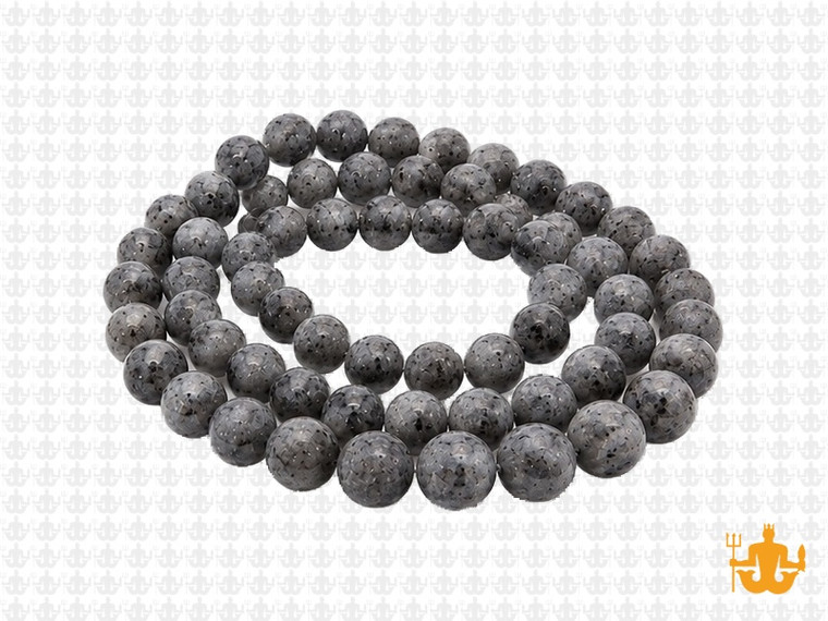 6mm Matte Black Labradorite Round Beads 15.5" natural [6d40m]