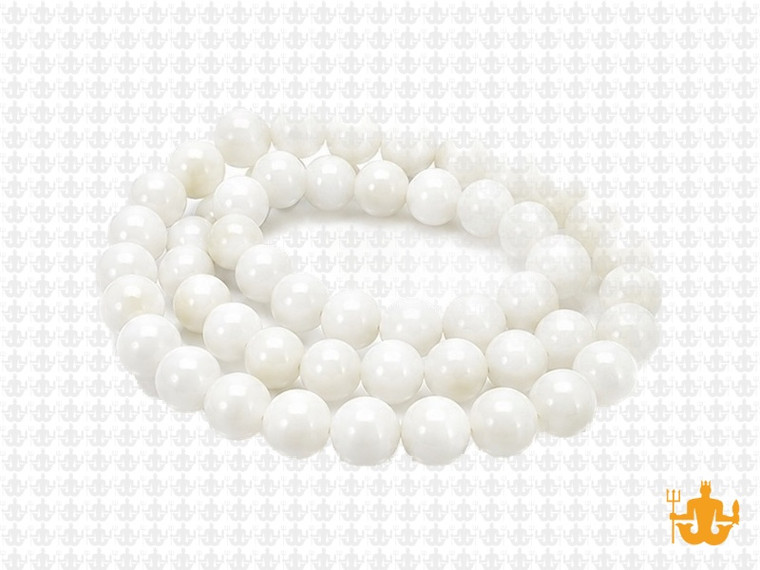 6mm Mother Of Pearl Round Beads 15.5" natural [6d53]