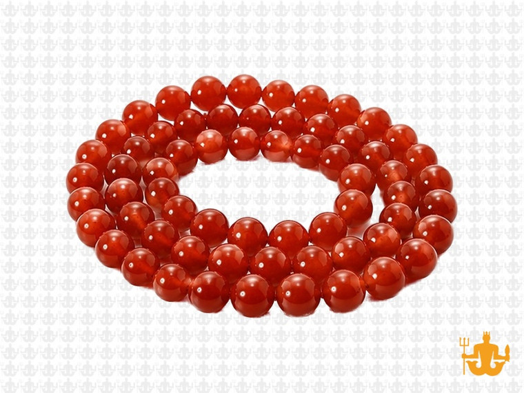 6mm Red Agate Round Beads 15.5" heated [6f10]