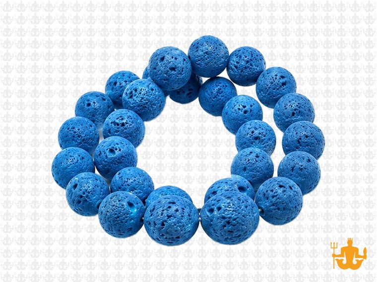 10mm Volcano Turquoise Lava Round Beads 15.5" natural [10kt]