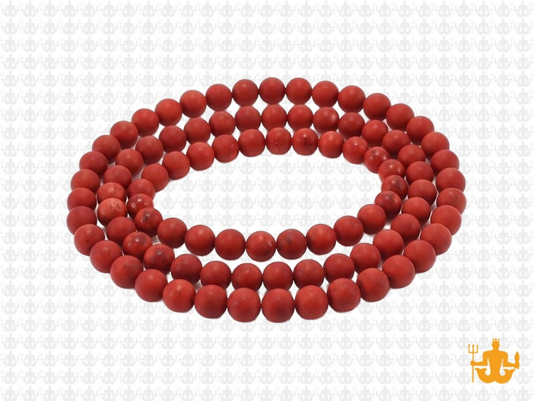 4mm Matte Coffee Magnesite Round Beads 15.5" [4tcm]
