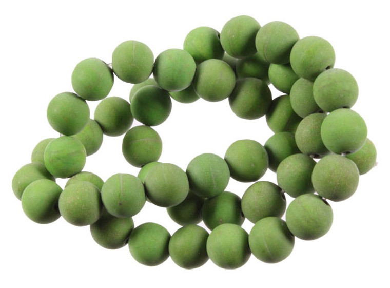 8mm Matte Green Magnesite Round Beads 15.5" [8tgm]