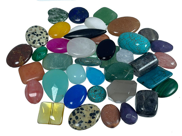 Mix & Match 10-15mm Gemstone Beads Assortment 2.7oz 75gr (30~40pcs) [xsm]