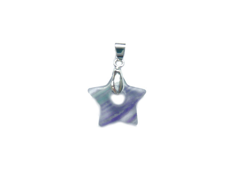 20mm Fluorite Star Pendant [y932bp]