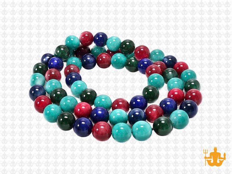 6mm Mix Ice Quartz Round Beads 15.5" dyed [6r19m]