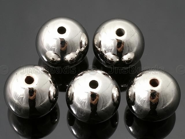 925 Sterling Silver 8mm Round Beads 1pc. [y701c]