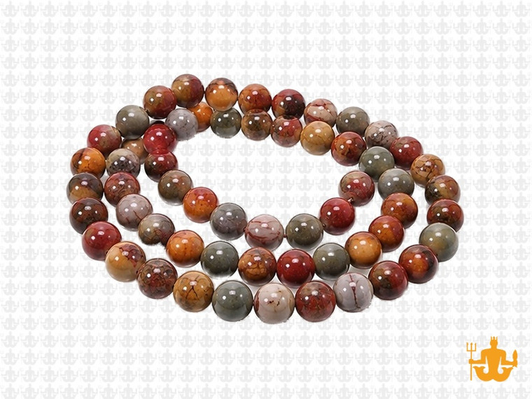 6mm Red Creek Jasper round beads 15.5" natural [6r38a]