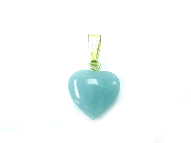 15mm Natural Larimar Heart Pendant [y202f]