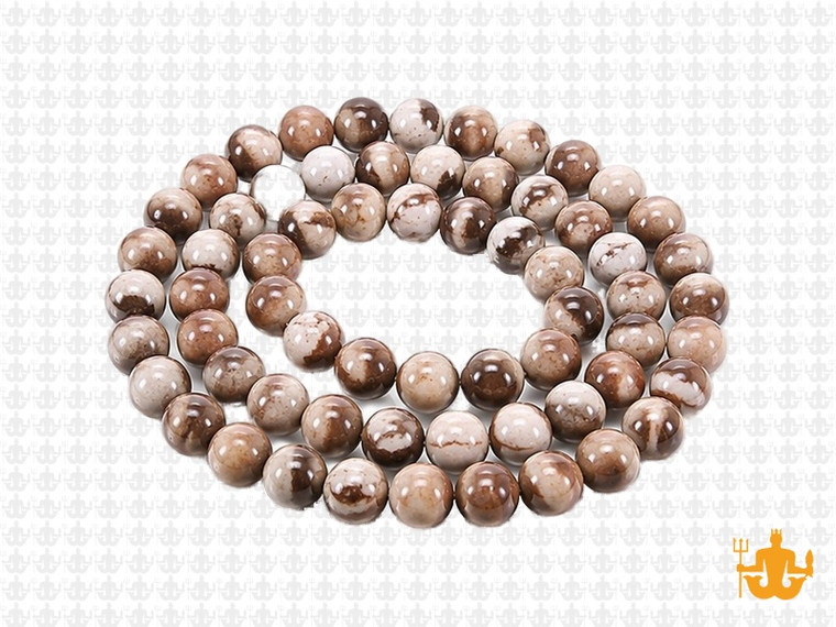 6mm Australia Zebra Jasper Round Beads 15.5" natural [6r63]