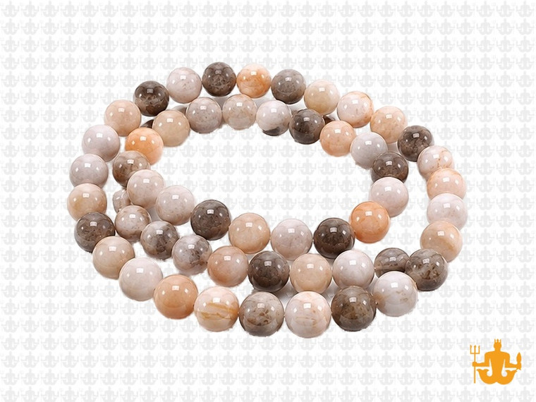 6mm Bamboo Agate Round Beads 15.5" natural [6r74]