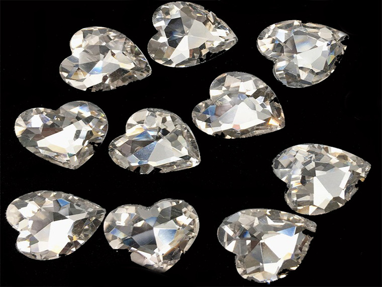 6mm Cubic Zirconia Faceted Heart Brilliant 5pcs. [y319c]