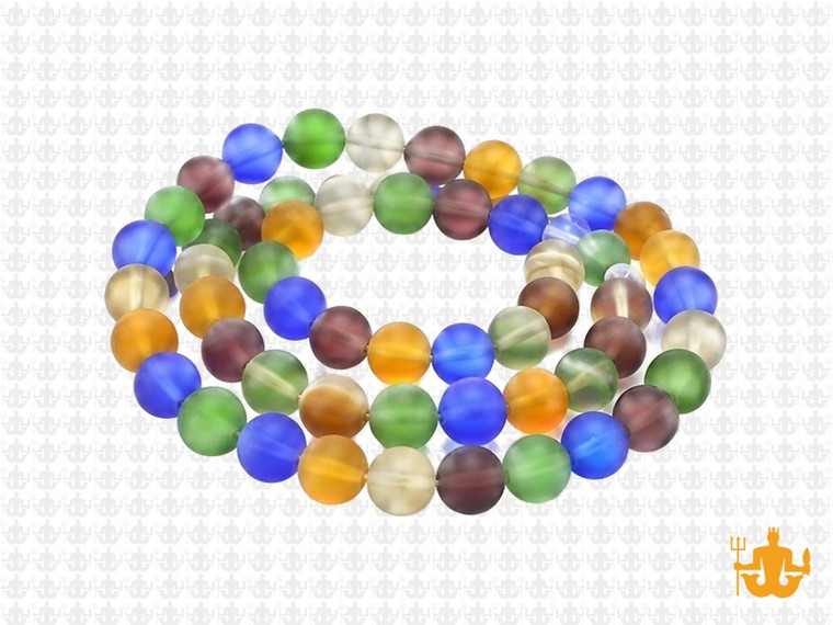 6mm Mix Dark Quartz Round Beads 15.5" dyed [6x11]