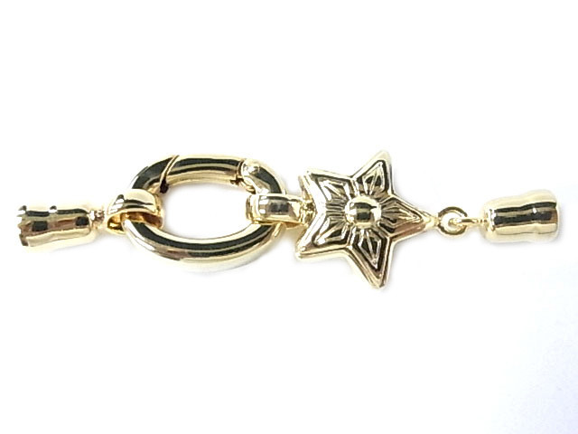 14K Gold Plated 65mm 1-3 Row Clasp [y111m]