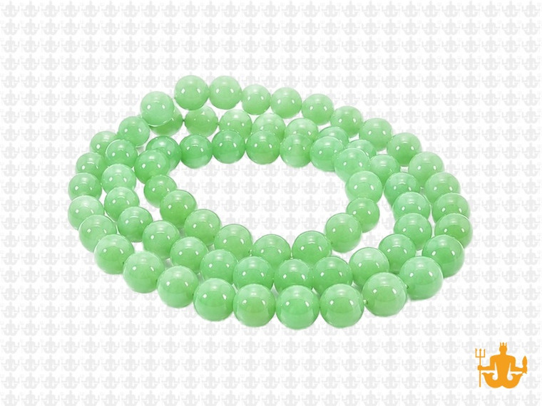 6mm Polish & Matte Chrysprase Round Beads 15.5" synthetic [6x31]