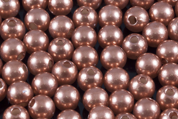 8mm Best Lustre Brown Faux Pearl About 70pcs. [y438b]