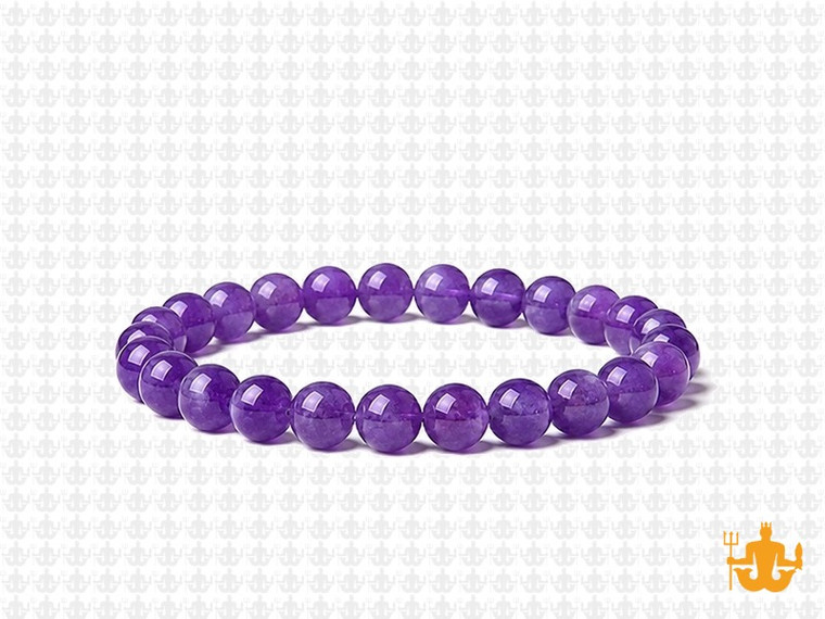 6mm Brazil Amethyst Elastic Bracelet 7.5" natural [b2m1]