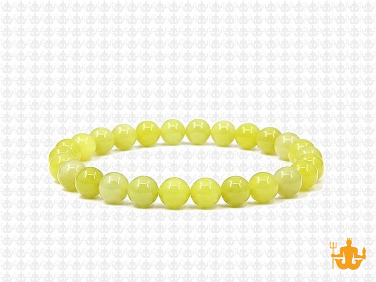 6mm Lemon Agate Elastic Bracelet 7.5" dyed [b2b82]