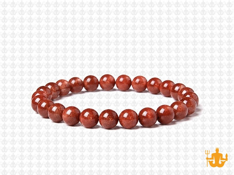 6mm Goldstone Elastic Bracelet 7.5" synthetic [b2b96]