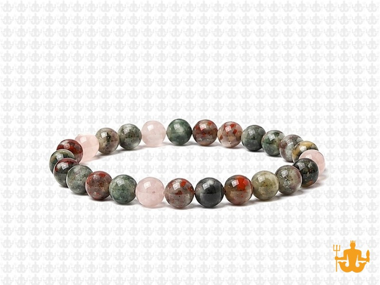 6mm Africa Blood Agate Elastic Bracelet 7.5" natural [b2r71]