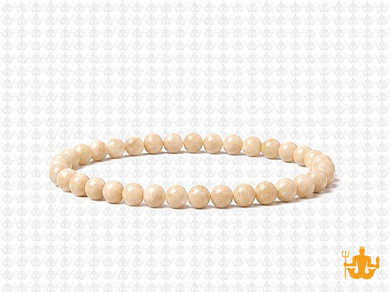 4mm River Fossil Elastic Bracelet 7.5" natural [b1c34]