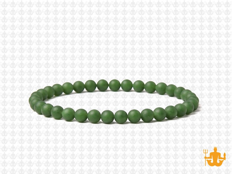 4mm Matte BC Color Jade Elastic Bracelet 7.5" dyed [b1c48m]