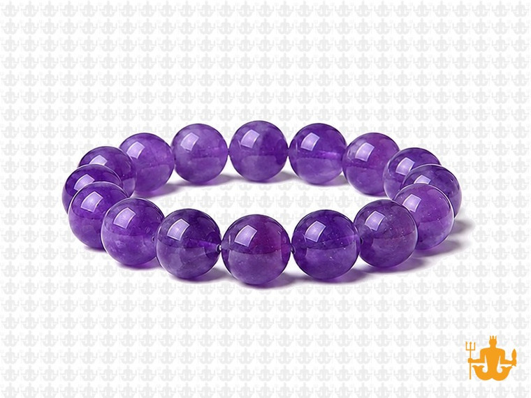 10mm Natural Brazil Amethyst Round Bead 15.5" [b4m1]