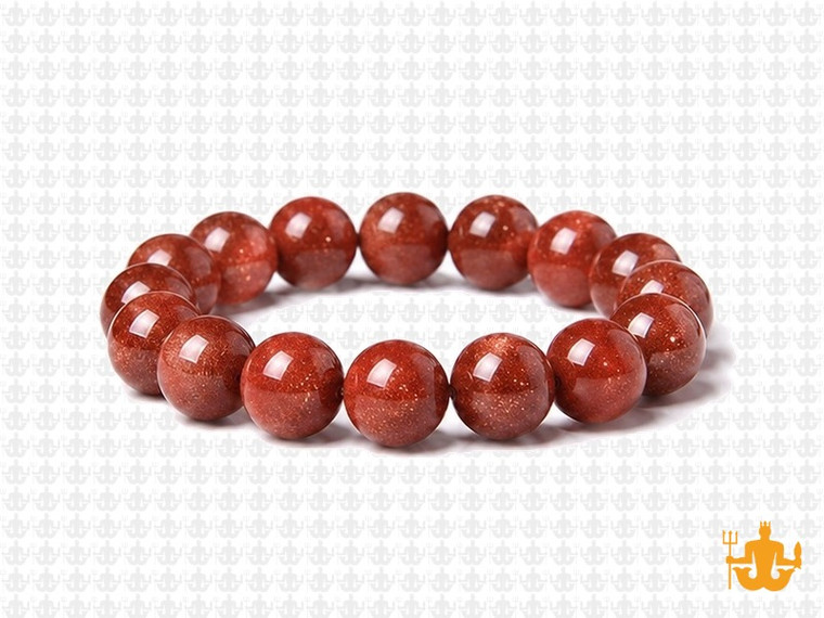 10mm Goldstone Elastic Bracelet 7.5" synthetic [b4b96]