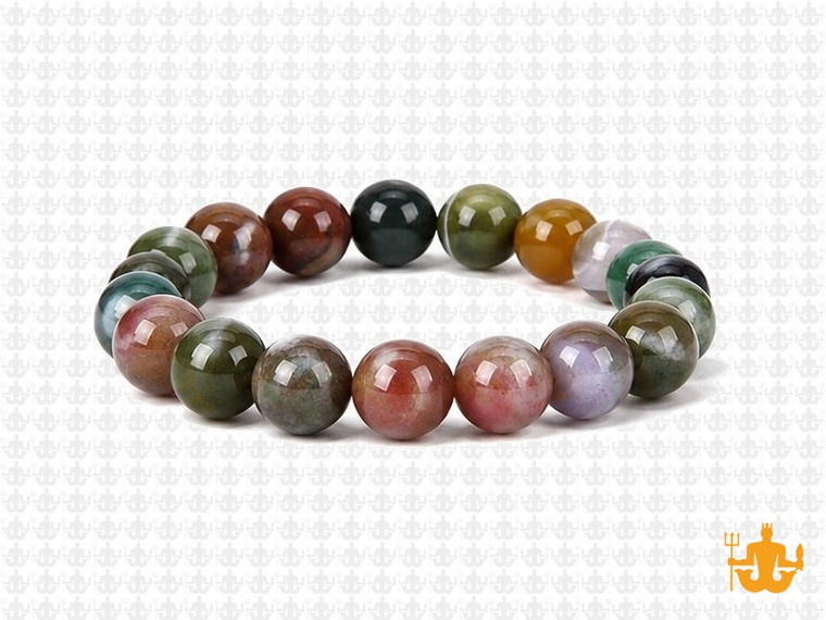 10mm Blood Agate Elastic Bracelet 7.5" natural [b4d1]