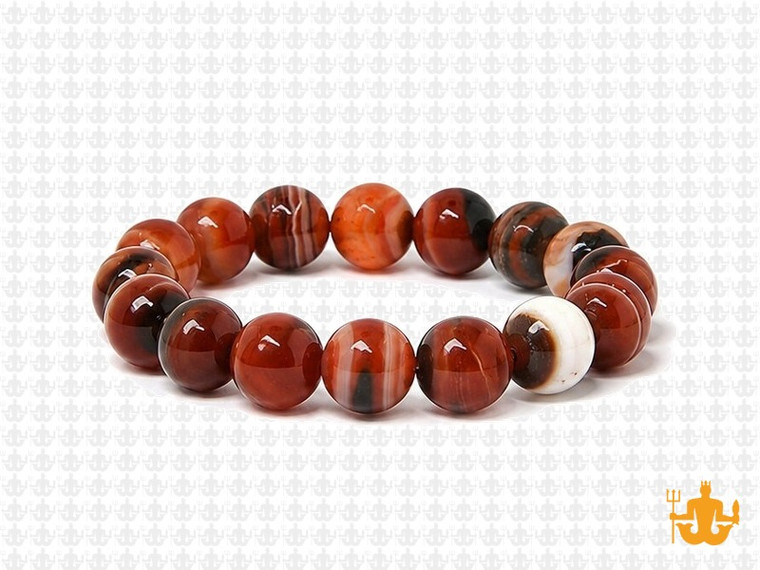 10mm Botswana Agate Elastic Bracelet 7.5" natural [b4f27]