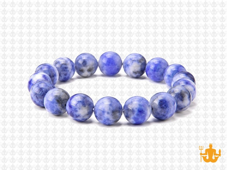 10mm Sodalite Elastic Bracelet 7.5" natural [b4r24]