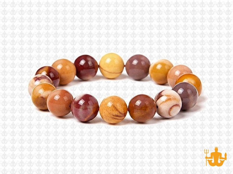 10mm Mookaite Elastic Bracelet 7.5" natural [b4r35]