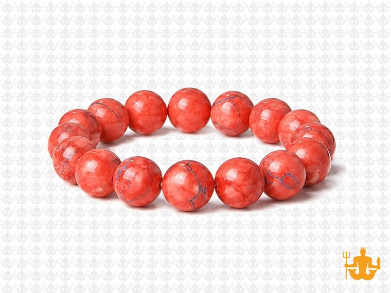 10mm Coffee Magnesite Elastic Bracelet 7.5" [b4tc]