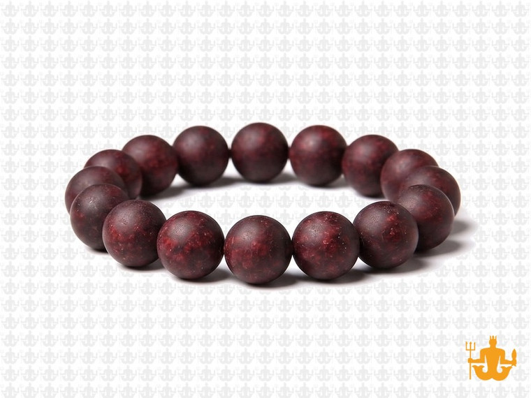 10mm Matte Poppy Jasper Elastic Bracelet 7.5" natural [b4b22m]