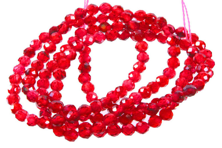 3mm Red Crystal Glass Faceted Beads 15.5" 140-150pcs. [u23r]
