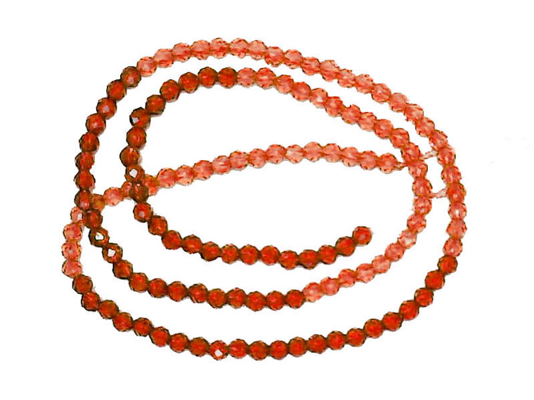 3mm Mix Orange Crystal Glass Faceted Beads 15.5" 140-150pcs. [u23xh]