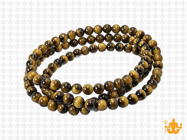 4mm Golden & Honey Tiger Eye Round Beads 15.5" heated [4gyh]
