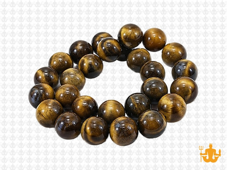 10mm Golden & Honey Tiger Eye Round Beads 15.5" heated [10gyh]