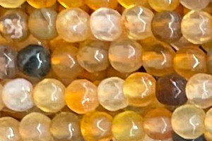3mm Jade round faceted beads 15.5" [v0154]