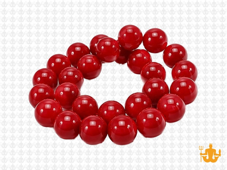 10mm Coral Quartz Round Beads 15.5" synthetic [10a77]