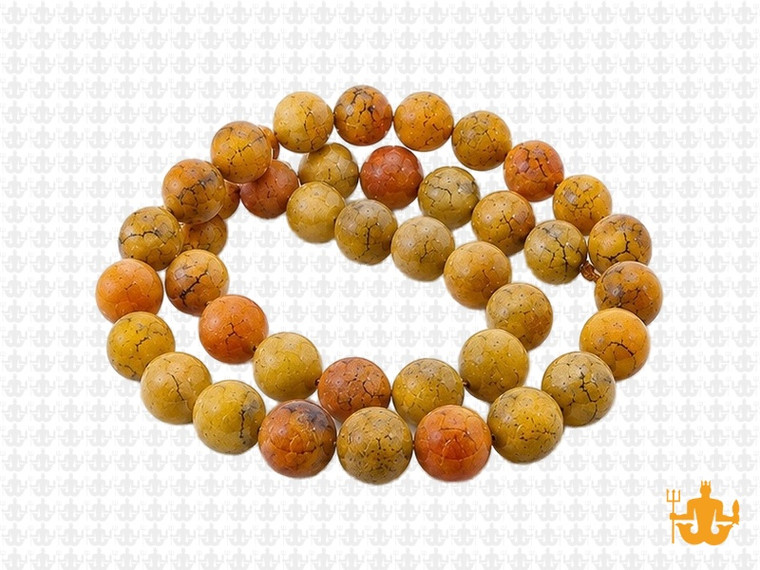8mm Matte Red Fire Agate Round Beads 15.5" heated [8f30m]